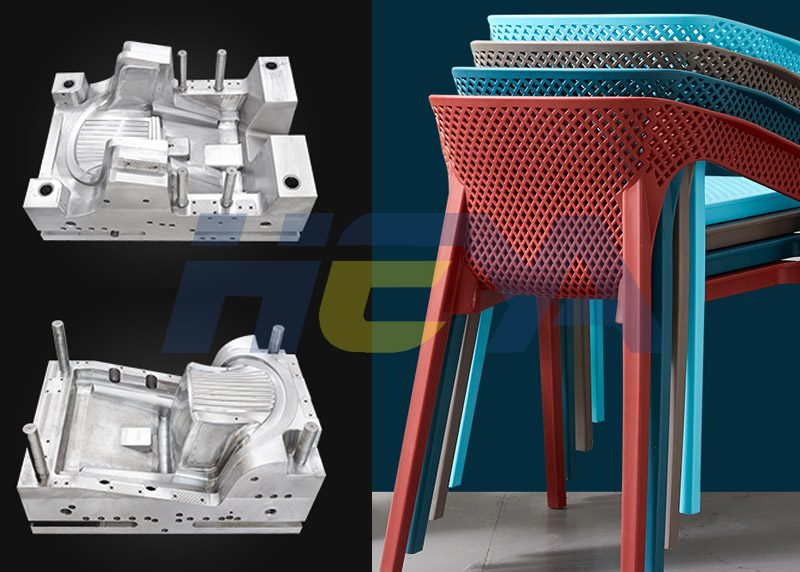 Stackable plastic chair moulds